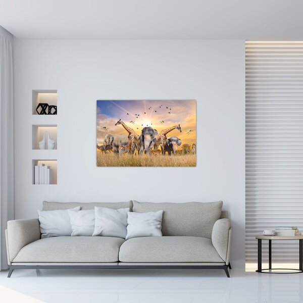 Tablou - Animae din Africa (90x60 cm)