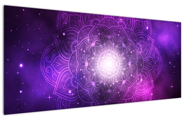 Tablou abstracției violete (120x50 cm)