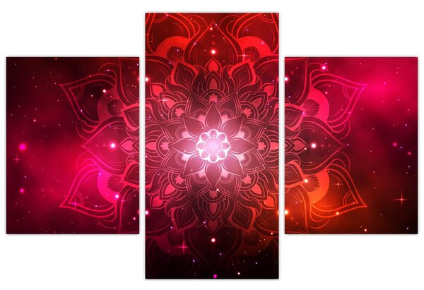 Tablou abstracției roșii (90x60 cm)