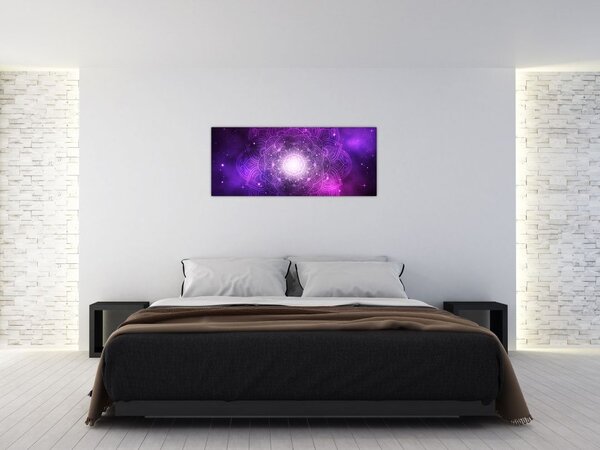 Tablou abstracției violete (120x50 cm)