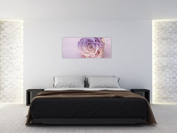 Tablou detaliu florii de trandafir (120x50 cm)