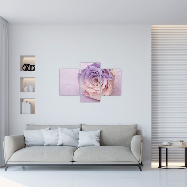 Tablou detaliu florii de trandafir (90x60 cm)