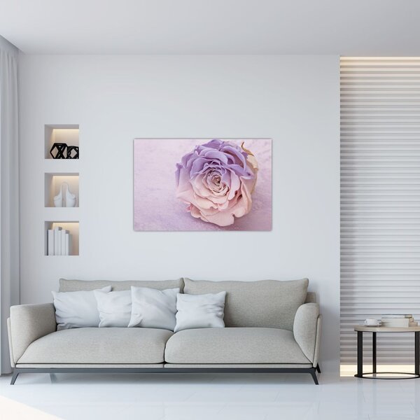 Tablou detaliu florii de trandafir (90x60 cm)