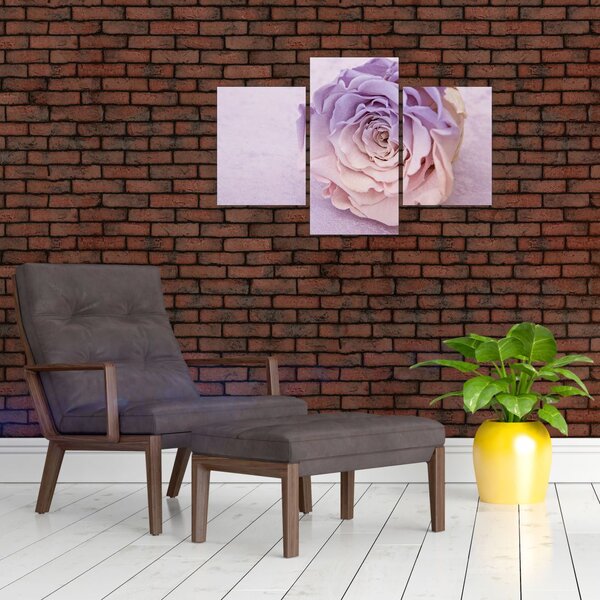 Tablou detaliu florii de trandafir (90x60 cm)