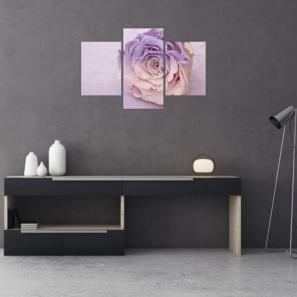 Tablou detaliu florii de trandafir (90x60 cm)