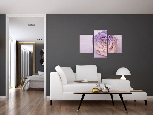 Tablou detaliu florii de trandafir (90x60 cm)