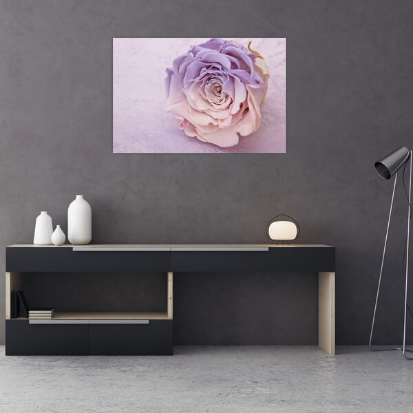 Tablou detaliu florii de trandafir (90x60 cm)