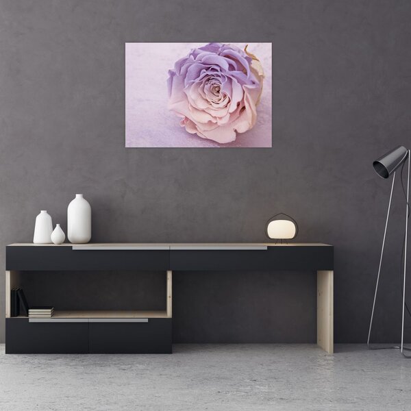 Tablou detaliu florii de trandafir (70x50 cm)