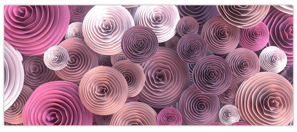 Tablou abstract a florii de trandafir (120x50 cm)