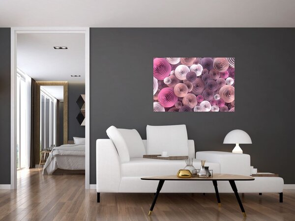 Tablou abstract a florii de trandafir (90x60 cm)
