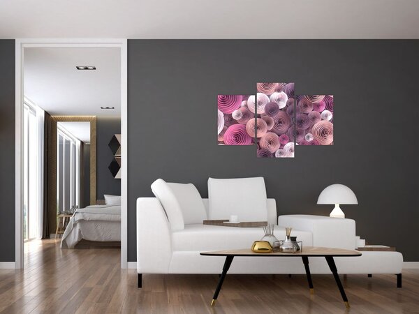 Tablou abstract a florii de trandafir (90x60 cm)