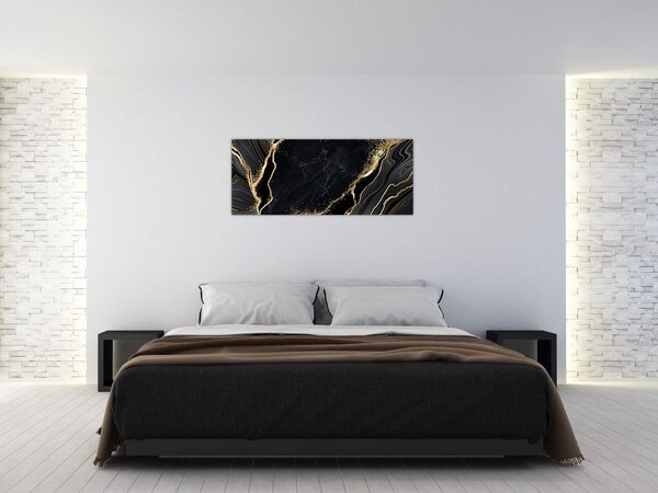 Tablou abstarcției aurii (120x50 cm)
