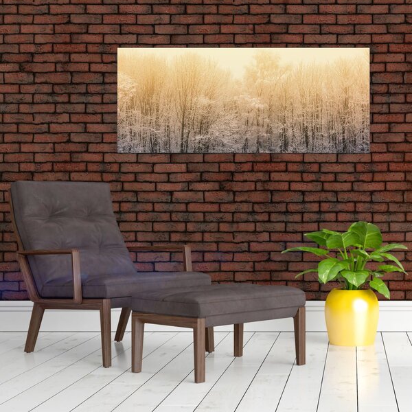 Tablou cu pădure geroasă (120x50 cm)