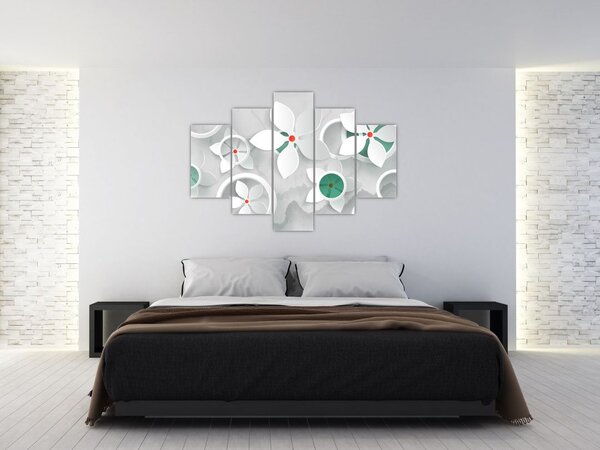 Tablou abstracției florale (150x105 cm)