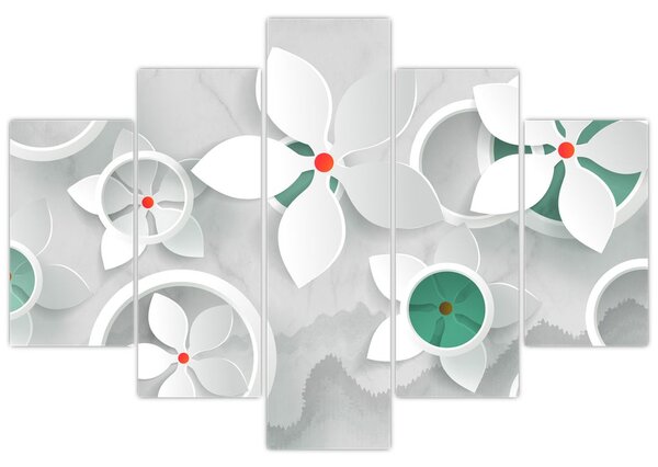Tablou abstracției florale (150x105 cm)