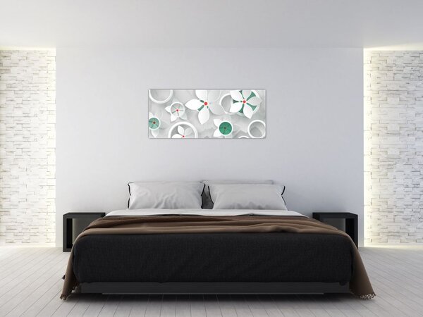 Tablou abstracției florale (120x50 cm)
