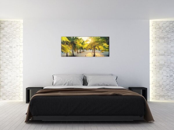Tablou - Femeie între palmieri (120x50 cm)