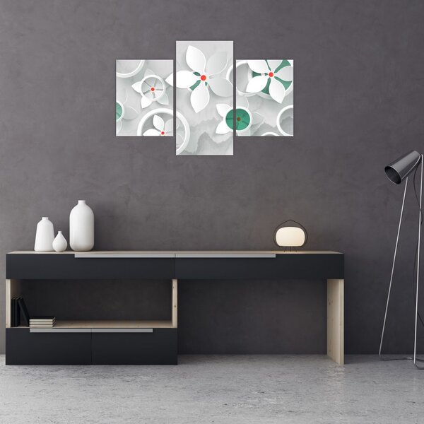 Tablou abstracției florale (90x60 cm)
