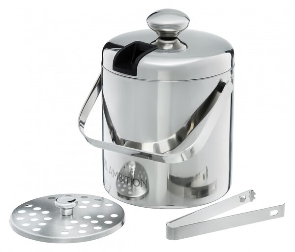 Galeata gheata cu capac, maner si cleste 1.3L, Ice