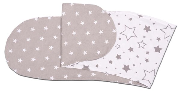 Husa bumbac detasabila pentru Perna gravide 3 in 1 Kidizi Lena, Galaxy Grey