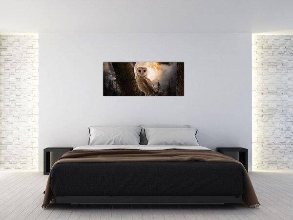 Tablou cu bufnița (120x50 cm)