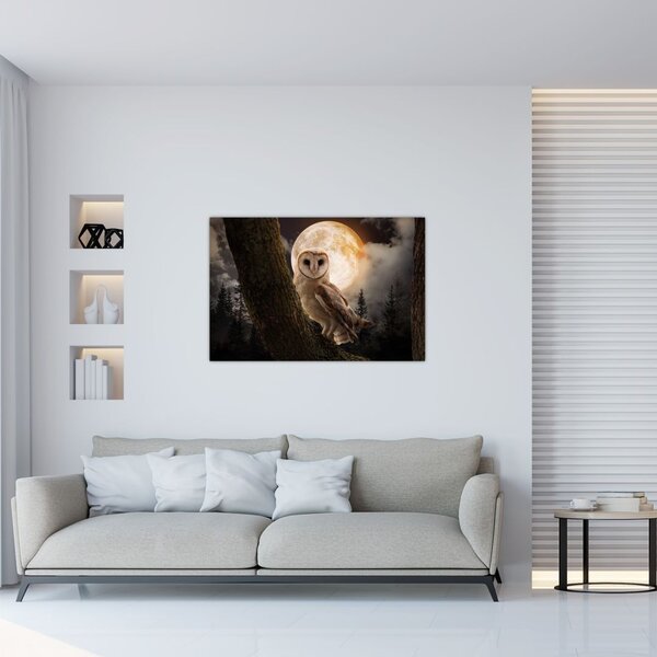 Tablou cu bufnița (90x60 cm)