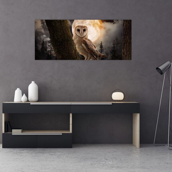 Tablou cu bufnița (120x50 cm)
