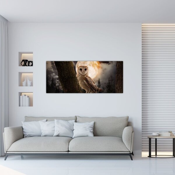 Tablou cu bufnița (120x50 cm)