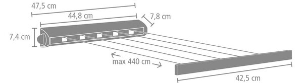 Uscător de rufe de perete Pull Out 22m – Brabantia