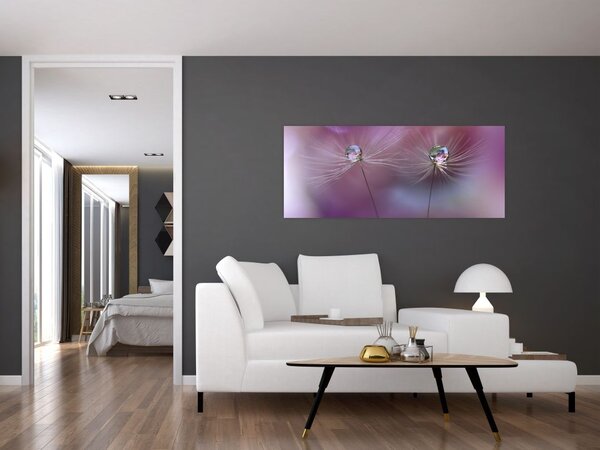 Tablou cu picături pe puf (120x50 cm)