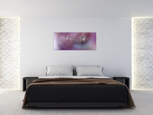 Tablou cu picături pe puf (120x50 cm)