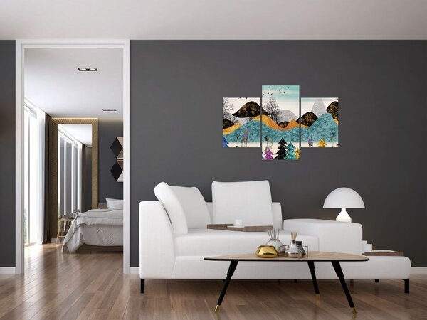 Tablou fgrafic cu cebi (90x60 cm)