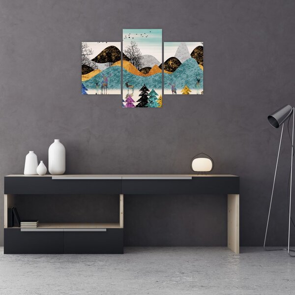 Tablou fgrafic cu cebi (90x60 cm)