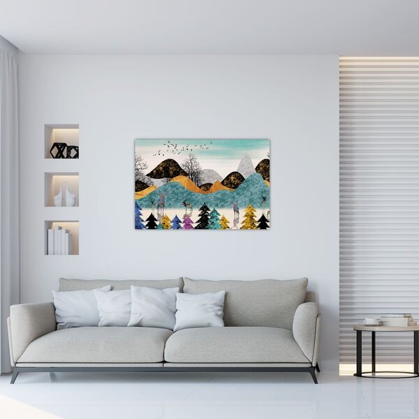 Tablou fgrafic cu cebi (90x60 cm)