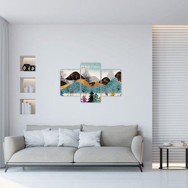 Tablou fgrafic cu cebi (90x60 cm)