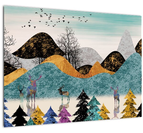 Tablou fgrafic cu cebi (70x50 cm)