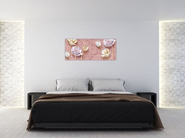 Tablou cu flori (120x50 cm)