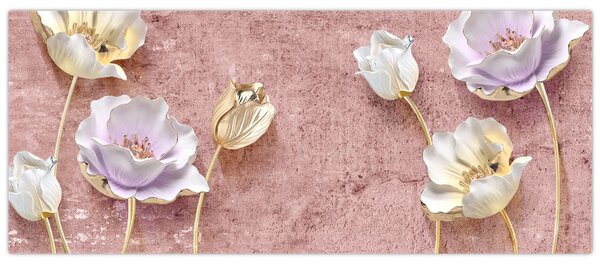 Tablou cu flori (120x50 cm)