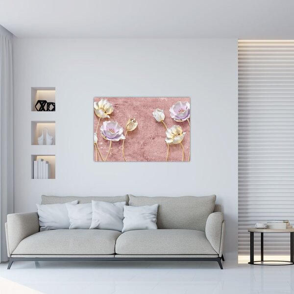 Tablou cu flori (90x60 cm)
