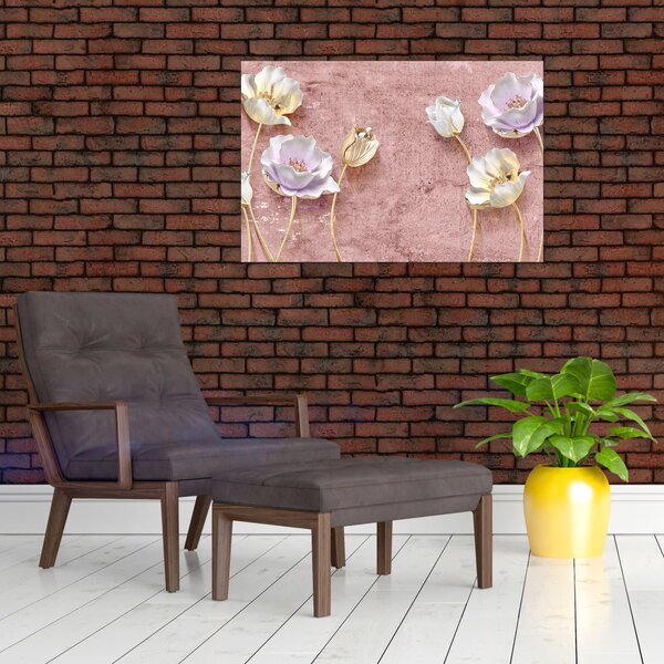 Tablou cu flori (90x60 cm)