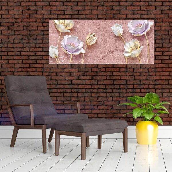 Tablou cu flori (120x50 cm)