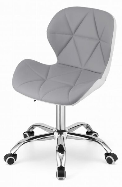 Scaun de birou AVOLA VELVET gri-alb