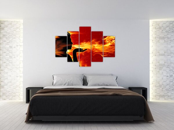 Tablou femeii în foc (150x105 cm)