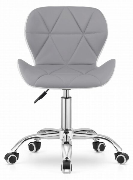 Scaun de birou AVOLA VELVET gri-alb