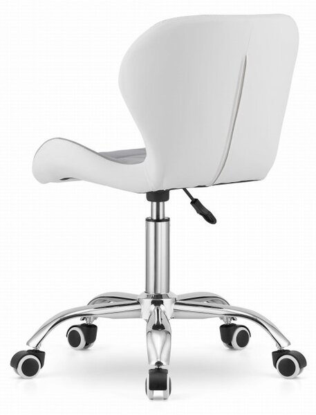 Scaun de birou AVOLA VELVET gri-alb