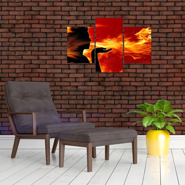 Tablou femeii în foc (90x60 cm)