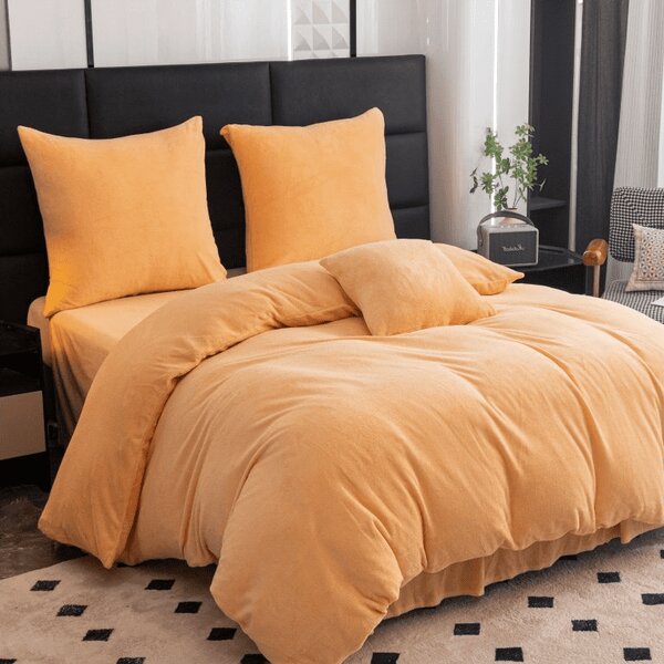 Lenjerie de pat microplus FUZZA culoarea piersicii Dimensiune lenjerie de pat: 70 x 90 cm | 140 x 200 cm