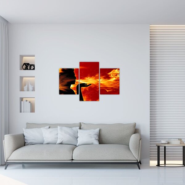Tablou femeii în foc (90x60 cm)