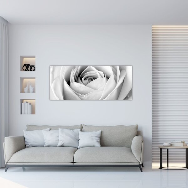 Tablou - Detailu de floare de trandafir (120x50 cm)