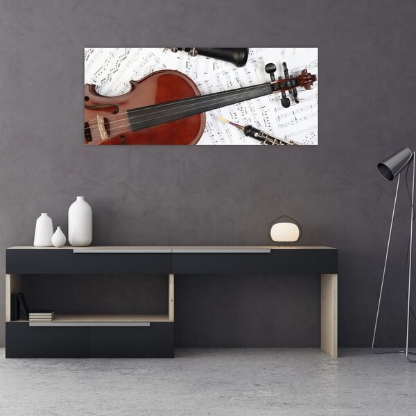 Tablou - Unelte muzicale (120x50 cm)